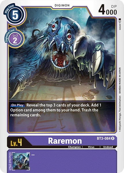 Digimon Kartenspiel Sammelkarte BT3-084 Raremon