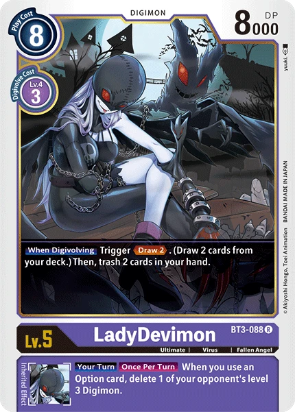 Digimon Kartenspiel Sammelkarte BT3-088 LadyDevimon