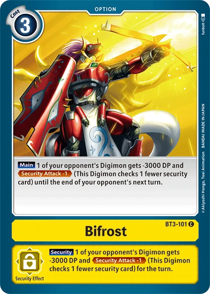 Digimon Kartenspiel Sammelkarte BT3-101 Bifrost