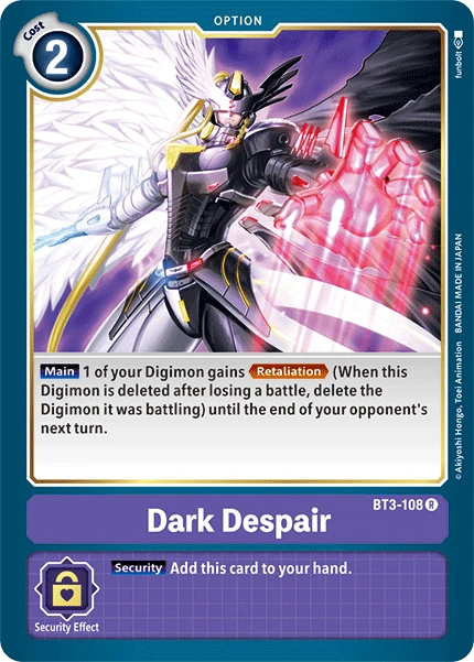 Digimon Kartenspiel Sammelkarte BT3-108 Dark Despair