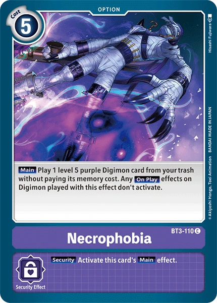 Digimon Kartenspiel Sammelkarte BT3-110 Necrophobia