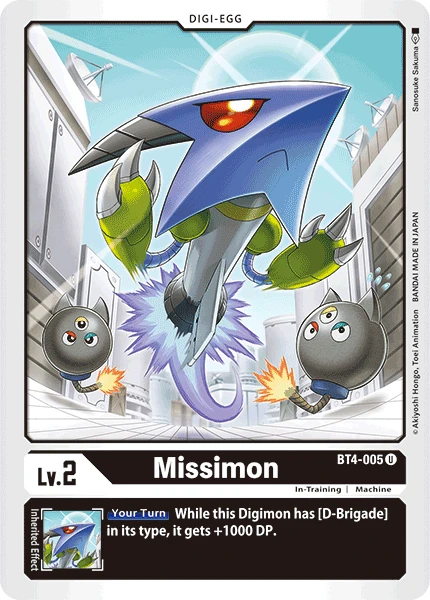 Digimon Kartenspiel Sammelkarte BT4-005 Missimon