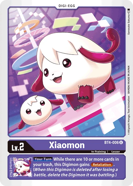 Digimon Kartenspiel Sammelkarte BT4-006 Xiaomon