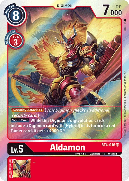 Digimon Kartenspiel Sammelkarte BT4-016 Aldamon