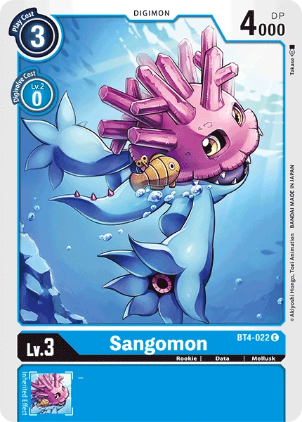 Digimon Kartenspiel Sammelkarte BT4-022 Sangomon