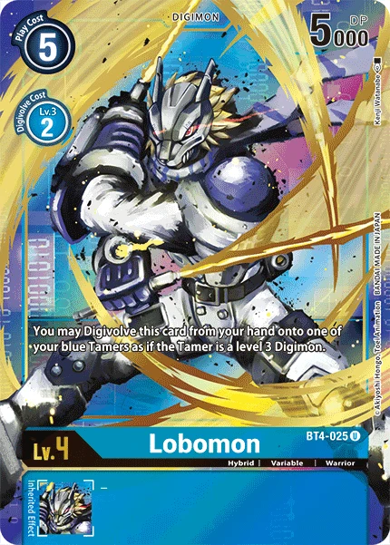 Digimon Kartenspiel Sammelkarte BT4-025 Lobomon alternatives Artwork 1
