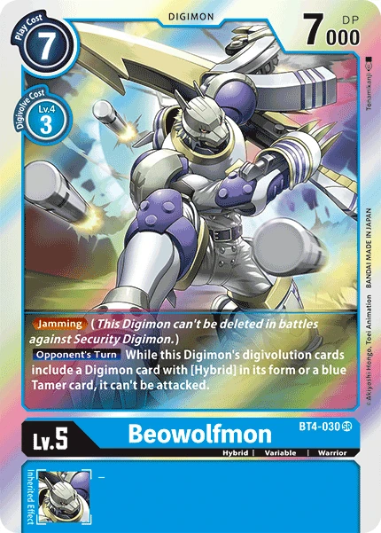 Digimon Kartenspiel Sammelkarte BT4-030 Beowolfmon