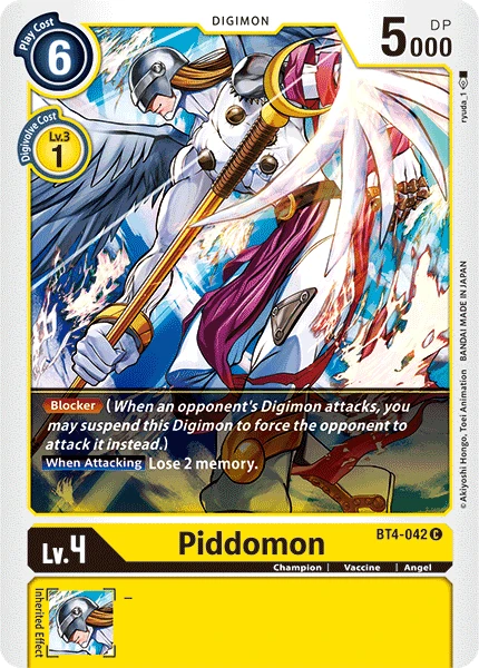 Digimon Kartenspiel Sammelkarte BT4-042 Piddomon