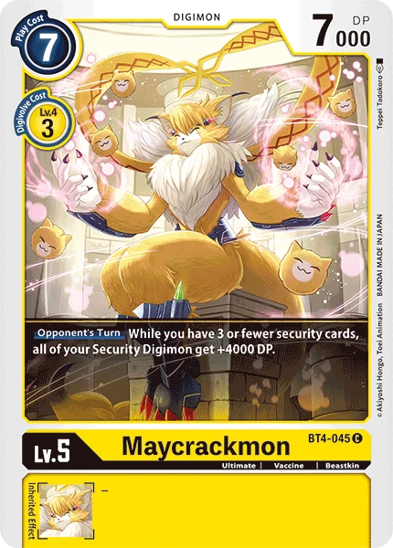 Digimon Kartenspiel Sammelkarte BT4-045 Maycrackmon