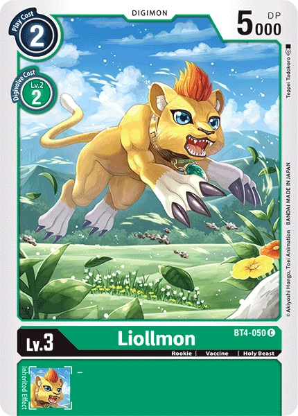 Digimon Kartenspiel Sammelkarte BT4-050 Liollmon