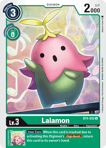 Digimon Kartenspiel Sammelkarte BT4-052 Lalamon