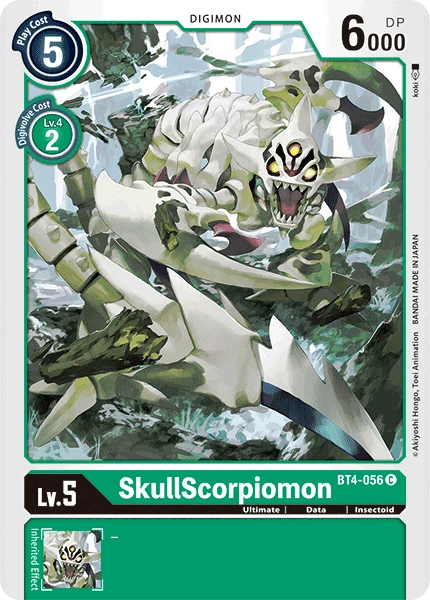 Digimon Kartenspiel Sammelkarte BT4-056 SkullScorpiomon
