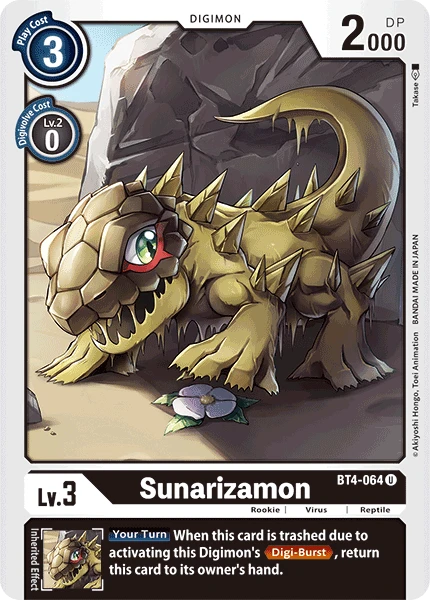 Digimon Kartenspiel Sammelkarte BT4-064 Sunarizamon