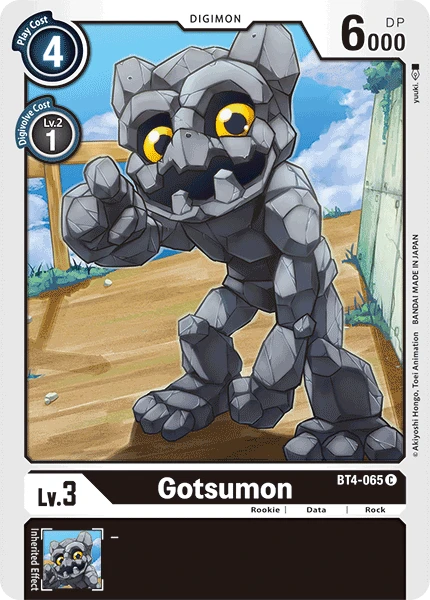 Digimon Kartenspiel Sammelkarte BT4-065 Gotsumon