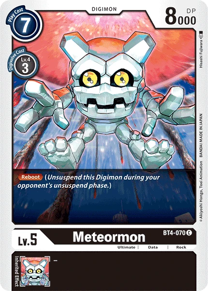 Digimon Kartenspiel Sammelkarte BT4-070 Meteormon