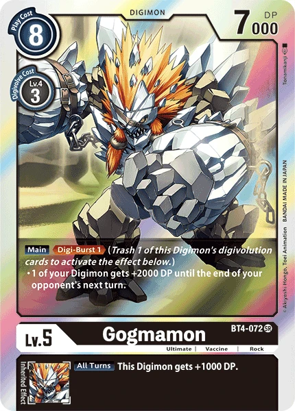 Digimon Kartenspiel Sammelkarte BT4-072 Gogmamon