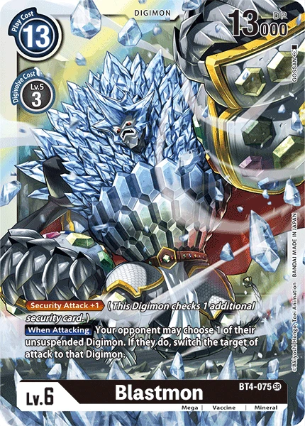 Digimon Kartenspiel Sammelkarte BT4-075 Blastmon