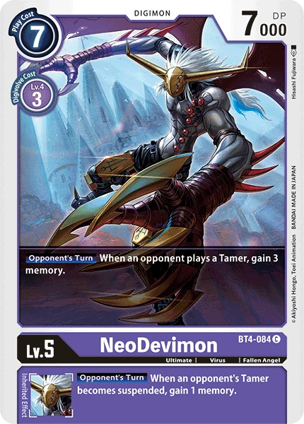 Digimon Kartenspiel Sammelkarte BT4-084 NeoDevimon