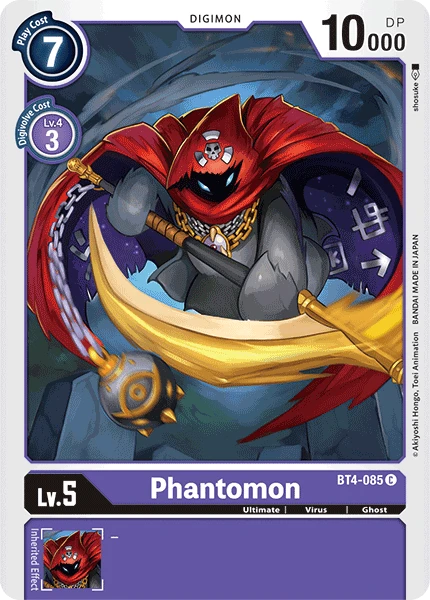 Digimon Kartenspiel Sammelkarte BT4-085 Phantomon