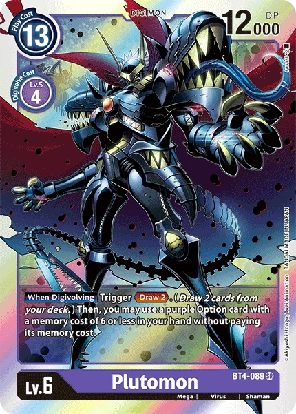 Digimon Kartenspiel Sammelkarte BT4-089 Plutomon