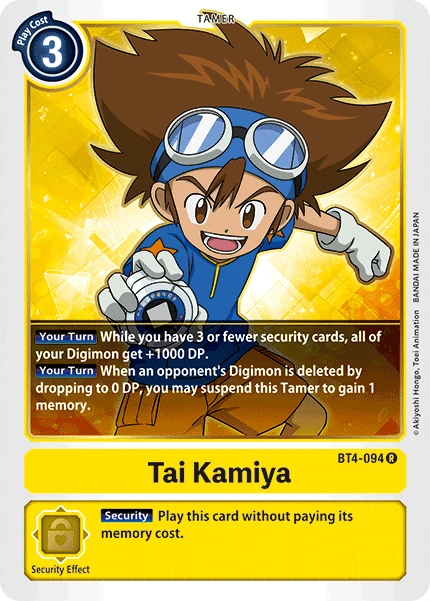 Digimon Kartenspiel Sammelkarte BT4-094 Tai Kamiya