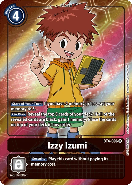 Digimon Kartenspiel Sammelkarte BT4-096 Izzy Izumi alternatives Artwork 1