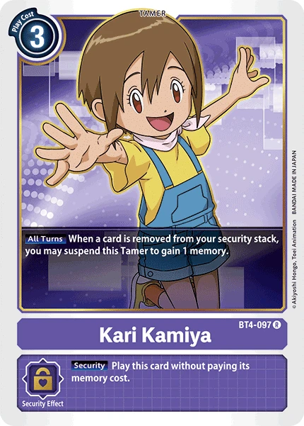 Digimon Kartenspiel Sammelkarte BT4-097 Kari Kamiya