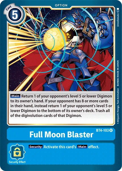 Digimon Kartenspiel Sammelkarte BT4-103 Full Moon Blaster