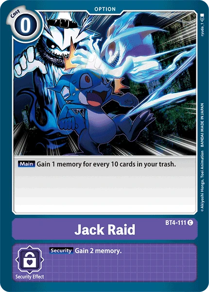 Digimon Kartenspiel Sammelkarte BT4-111 Jack Raid