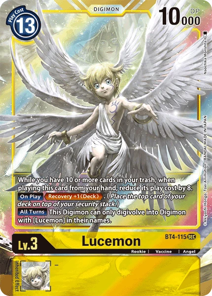Digimon Kartenspiel Sammelkarte BT4-115 Lucemon alternatives Artwork 1