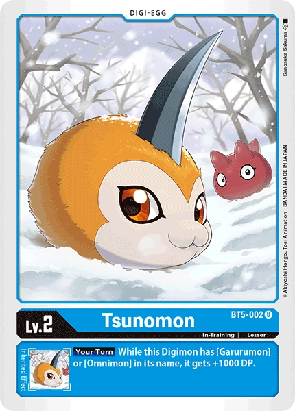 Digimon Kartenspiel Sammelkarte BT5-002 Tsunomon