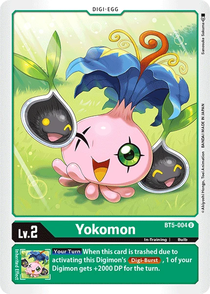 Digimon Kartenspiel Sammelkarte BT5-004 Yokomon