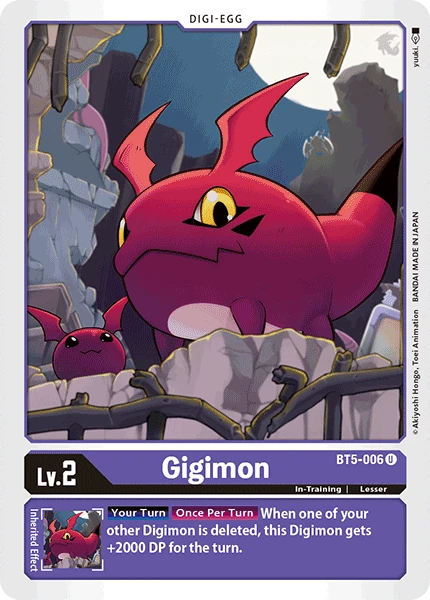 Digimon Kartenspiel Sammelkarte BT5-006 Gigimon