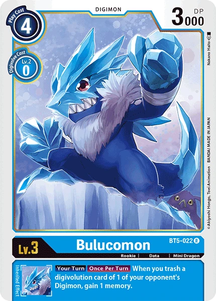 Digimon Kartenspiel Sammelkarte BT5-022 Bulucomon
