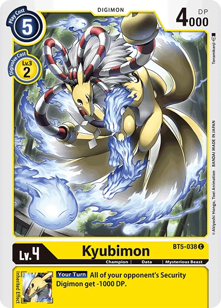 Digimon Kartenspiel Sammelkarte BT5-038 Kyubimon