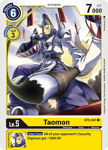 Digimon Kartenspiel Sammelkarte BT5-041 Taomon