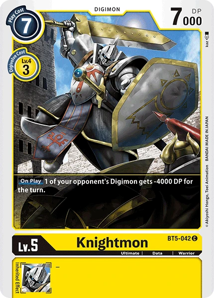 Digimon Kartenspiel Sammelkarte BT5-042 Knightmon