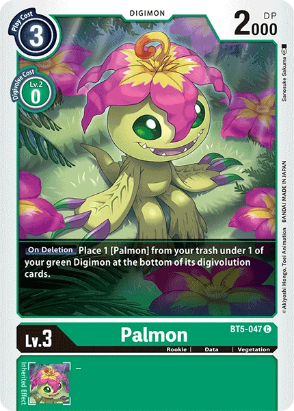Digimon Kartenspiel Sammelkarte BT5-047 Palmon