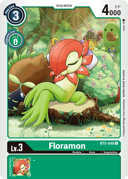 Digimon Kartenspiel Sammelkarte BT5-048 Floramon