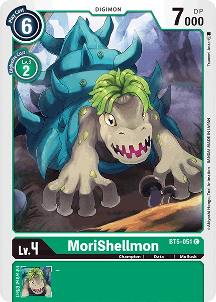 Digimon Kartenspiel Sammelkarte BT5-051 MoriShellmon