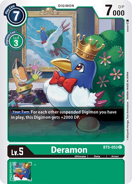 Digimon Kartenspiel Sammelkarte BT5-053 Deramon