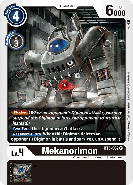 Digimon Kartenspiel Sammelkarte BT5-062 Mekanorimon