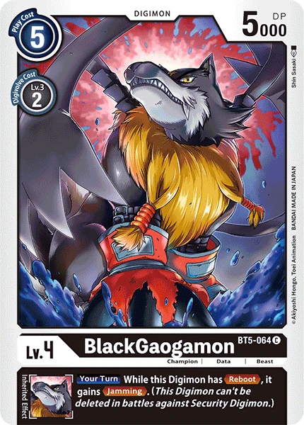 Digimon Kartenspiel Sammelkarte BT5-064 BlackGaogamon