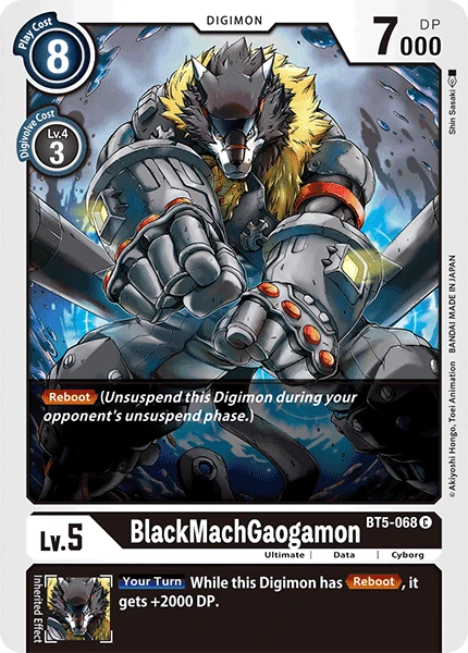 Digimon Kartenspiel Sammelkarte BT5-068 BlackMachGaogamon