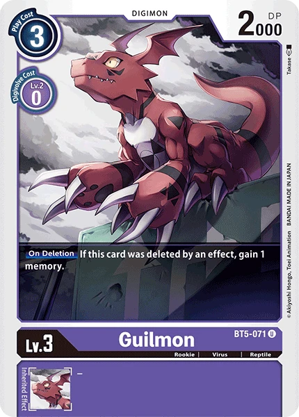 Digimon Kartenspiel Sammelkarte BT5-071 Guilmon