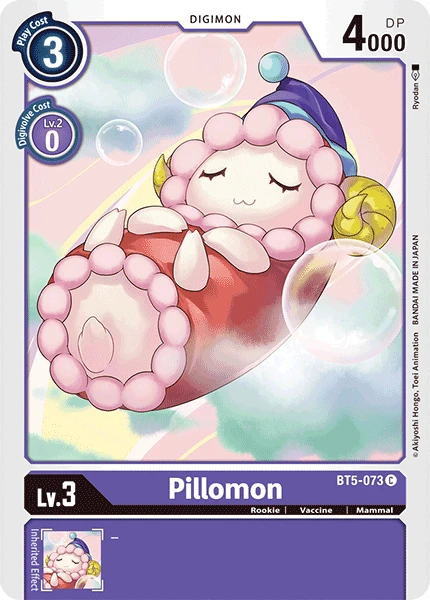 Digimon Kartenspiel Sammelkarte BT5-073 Pillomon