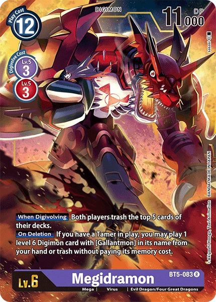 Digimon Kartenspiel Sammelkarte BT5-083 Megidramon