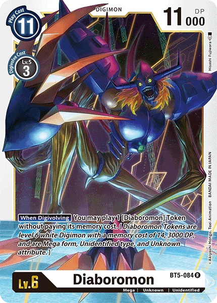 Digimon Kartenspiel Sammelkarte BT5-084 Diaboromon