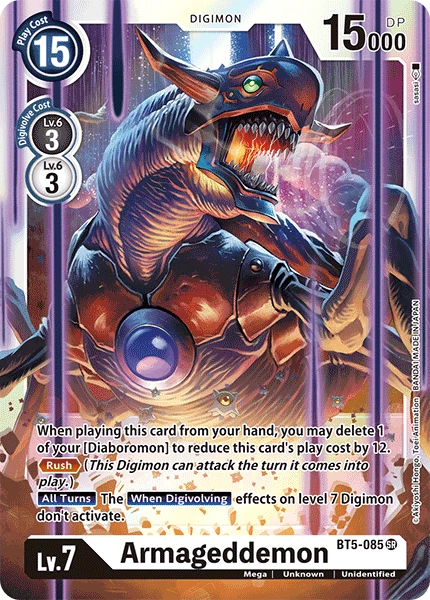 Digimon Kartenspiel Sammelkarte BT5-085 Armageddemon