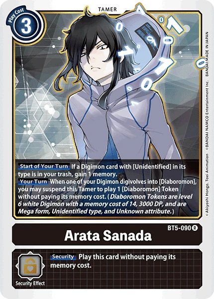 Digimon Kartenspiel Sammelkarte BT5-090 Arata Sanada